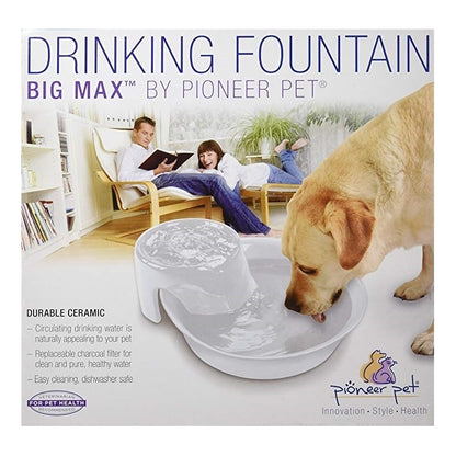 Pioneer Pet Big Max Ceramic Pet Fountain - White 3.7 Litres