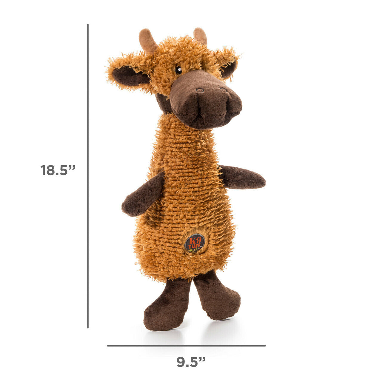 Charming Pet Scruffles Textured Squeaker Dog Toy - Moose - Large