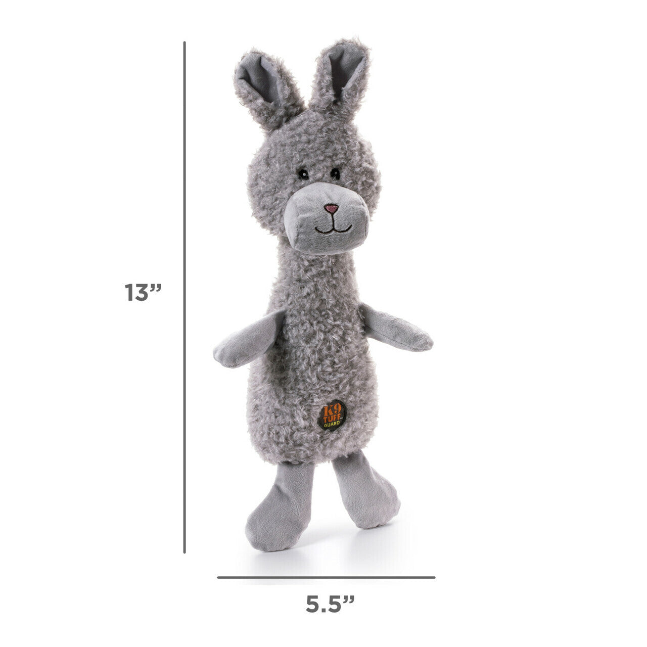 Charming Pet Scruffles Textured Squeaker Dog Toy - Bunny - Small