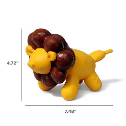 Charming Pet Latex Squeaker Dog Toy - Yellow Balloon Lion - Large