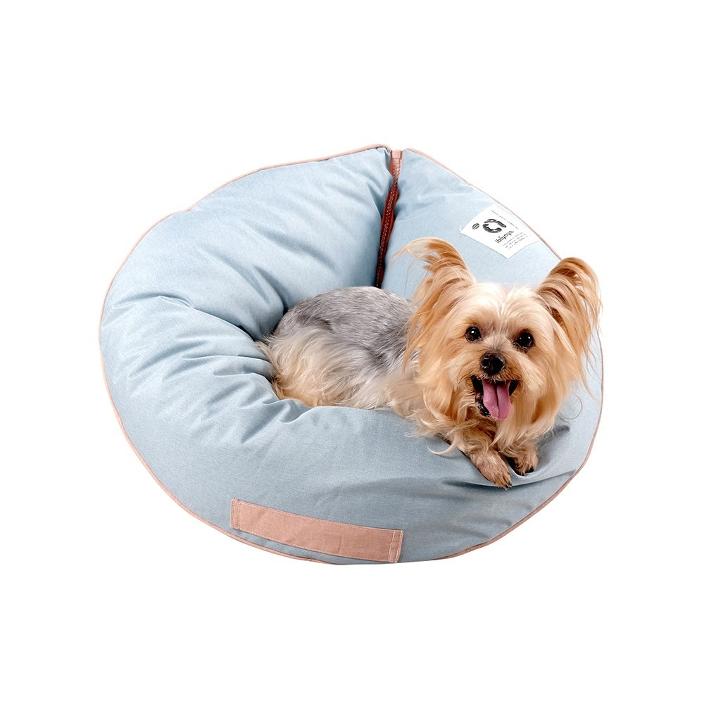 Ibiyaya Snuggler Super Comfortable Nook Pet Bed - Playful Peach