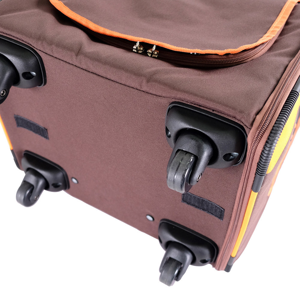 Liso Backpack Parallel Transport Pet Trolley- Orange/Brown by Ibiyaya