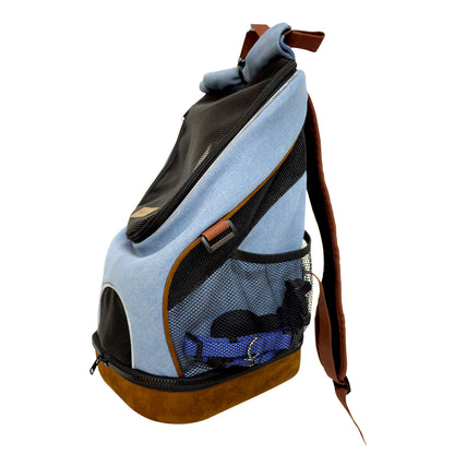 Denim Fun Lightweight Pet Backpack by Ibiyaya - New & Improved