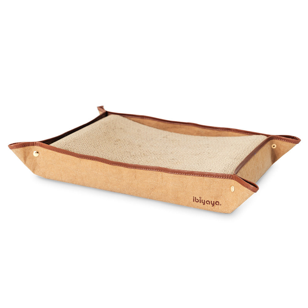 Ibiyaya Plateau Cat Scratcher with Replaceable Cardboard Insert