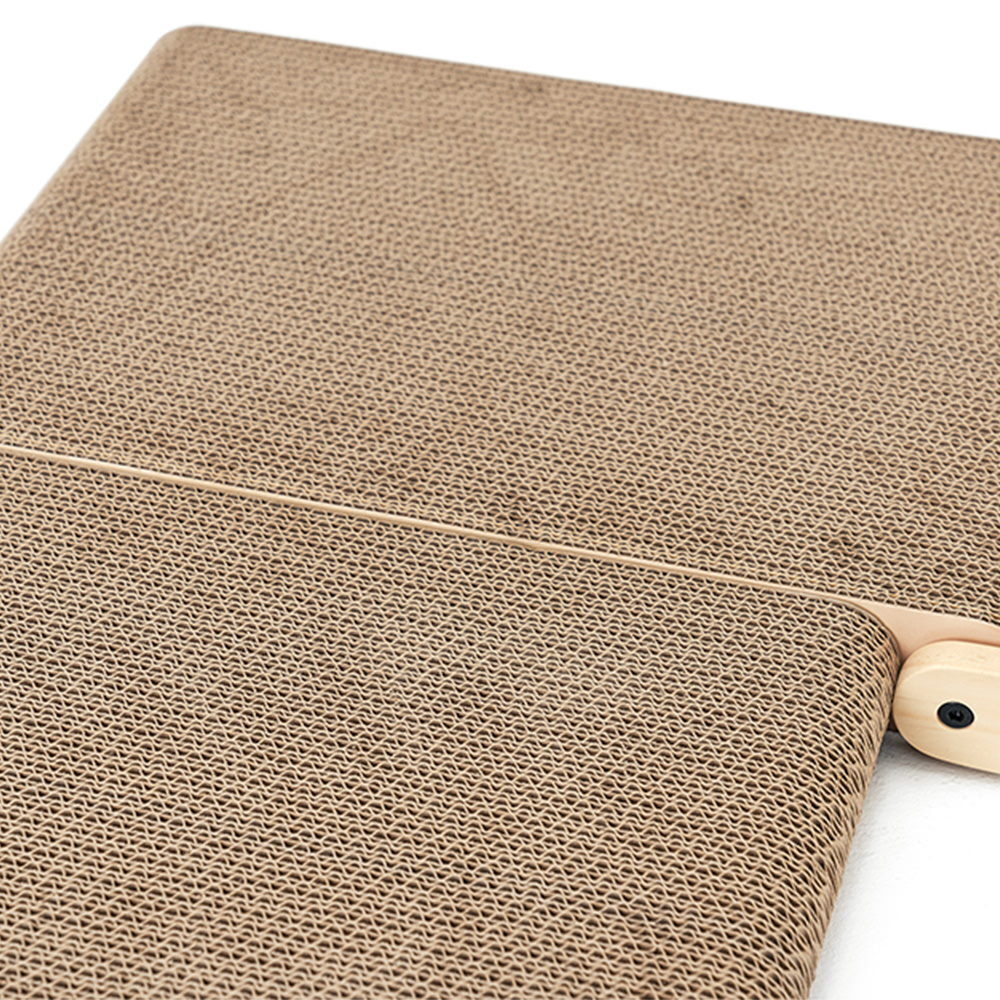 Ibiyaya Fold-Out Cardboard Cat Scratcher - Sage Green