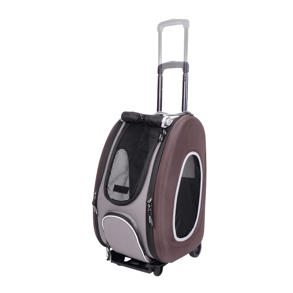 5-In-1 Combo Eva Pet Carrier/Stroller - Chocolate by Ibiyaya