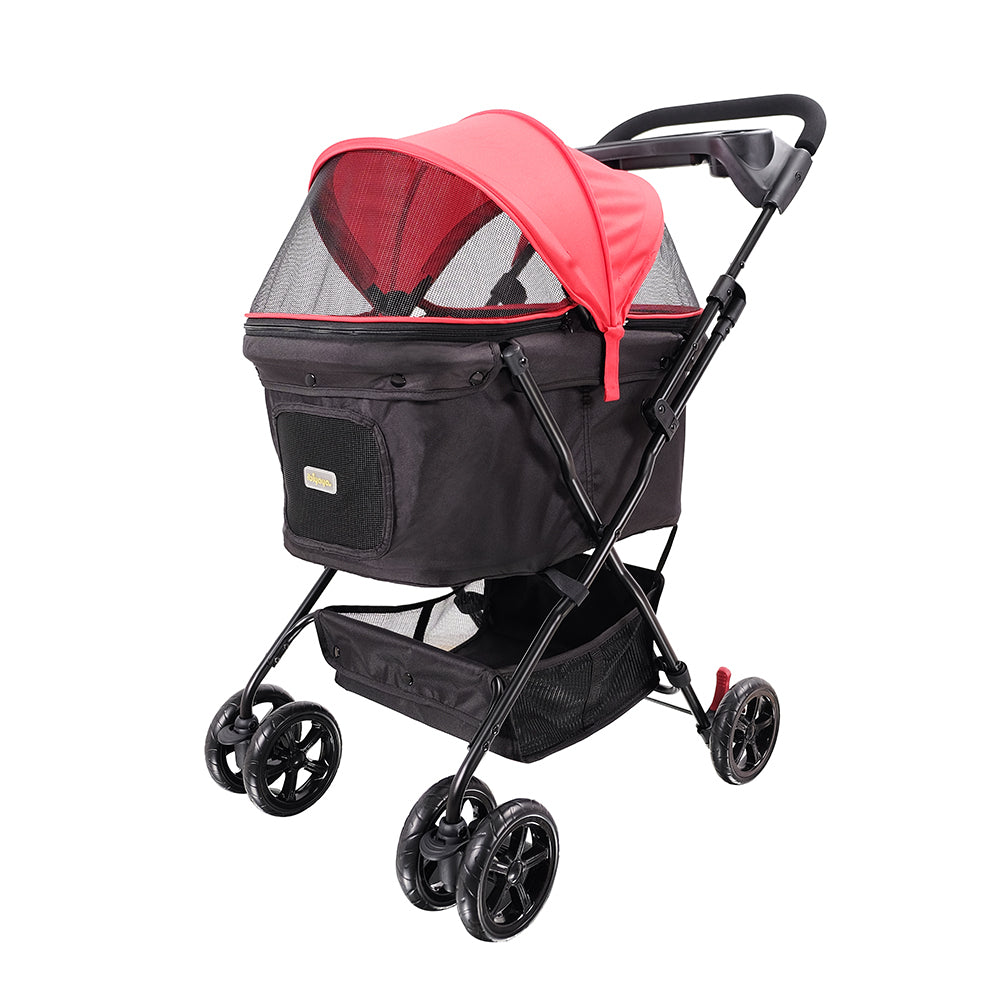 Ibiyaya Easy Strolling Pet Buggy for Cats & Dogs up to 20kg - Rouge Red