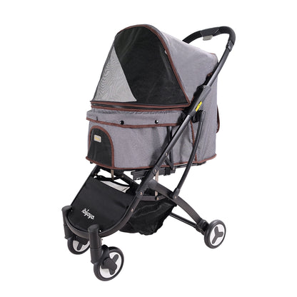 Ibiyaya Speedy Fold Pet Buggy Easy to Store Pet Stroller - Grey Denim