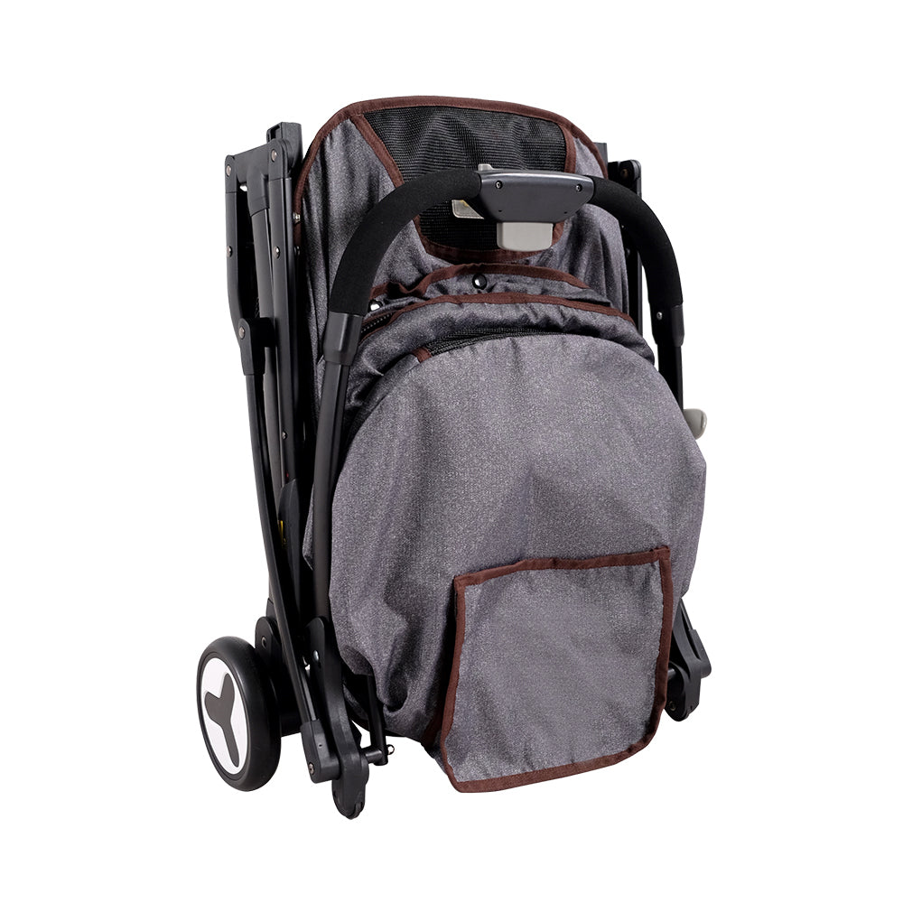 Ibiyaya Speedy Fold Pet Buggy Easy to Store Pet Stroller - Grey Denim