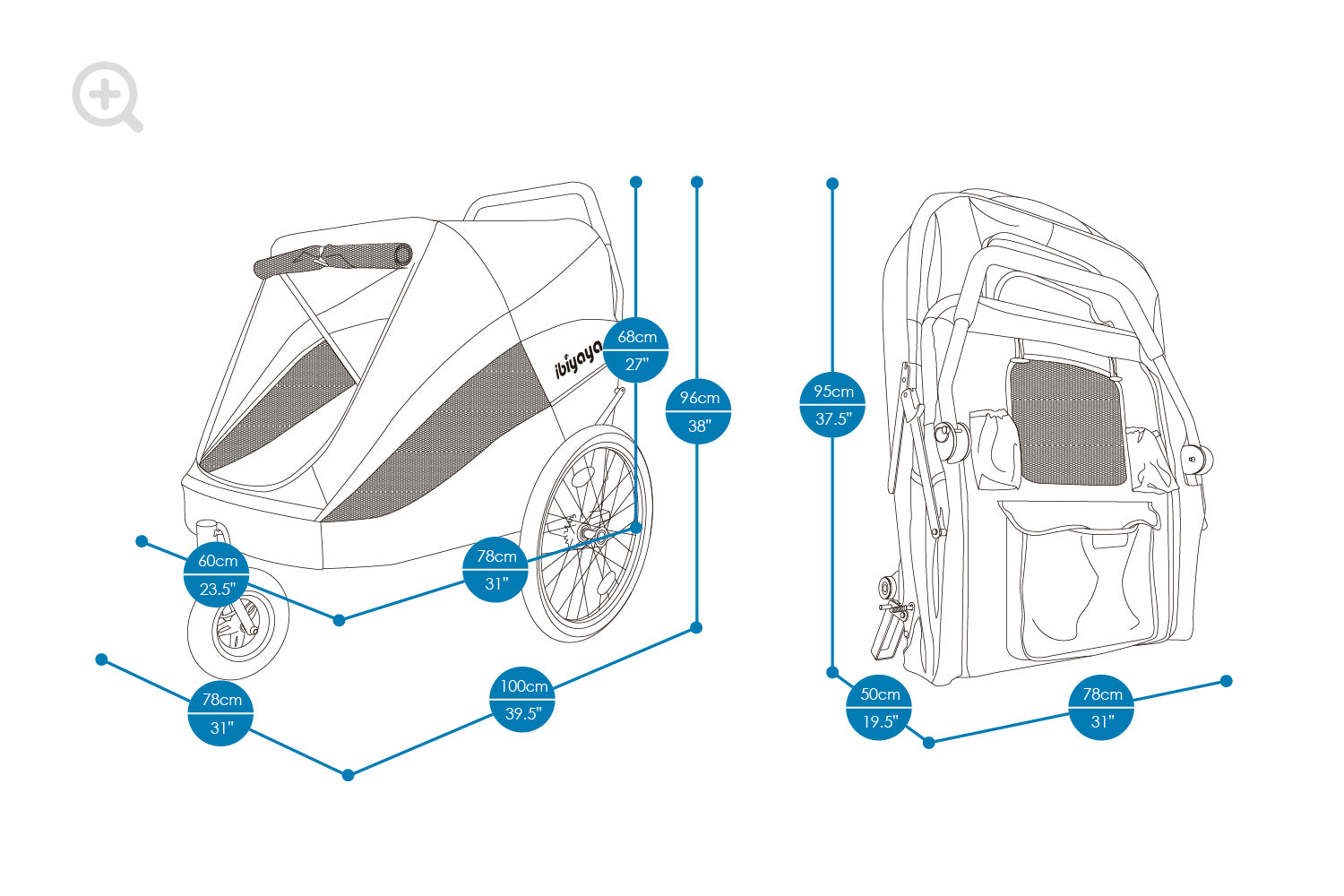 Ibiyaya The Hercules Pro Heavy Duty Pet Stroller 2.0 for Dogs up to 50kg