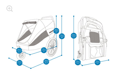 Ibiyaya The Hercules Pro Heavy Duty Pet Stroller 2.0 for Dogs up to 50kg