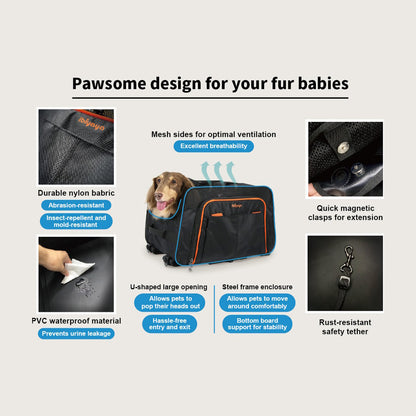 Ibiyaya JetPaw 3-in-1 Pet Stroller with Removable Carrier 