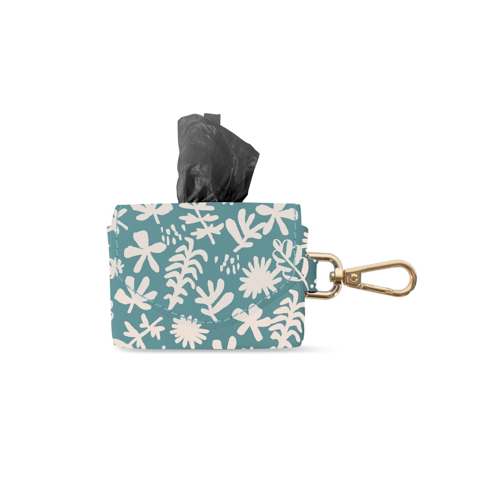 Fringe Studio Desert Flower Faux Leather Waste Bag Keychain 