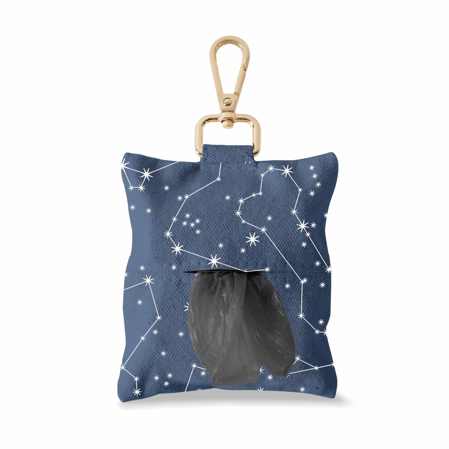 Fringe Studio Canvas Dog Poop Waste Bag Dispenser with Keychain - Celestial Blue