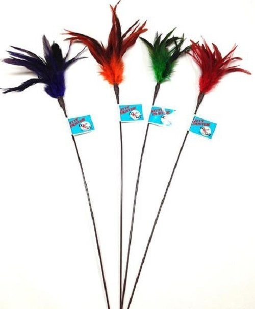 Go Cat Kitty Duster 18" Short Feather Teaser Cat Toy