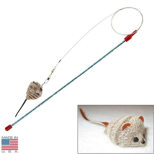 Da Bird Cat Catcher Cat Teaser - Wand with Replaceable Mouse on a Wire