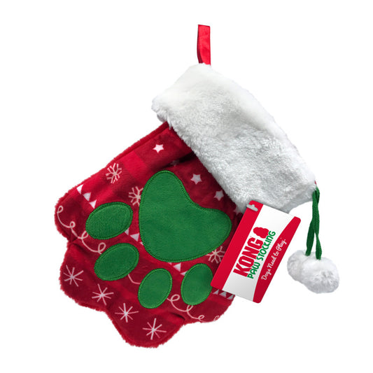 4 x KONG Christmas Holiday Stocking Paw