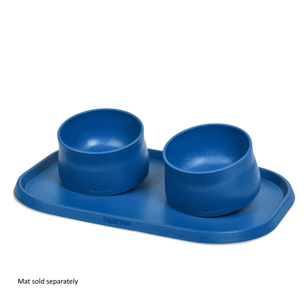 West Paw Seaflex Eco-Friendly No-Slip Dog Food Bowl - Marine Blue