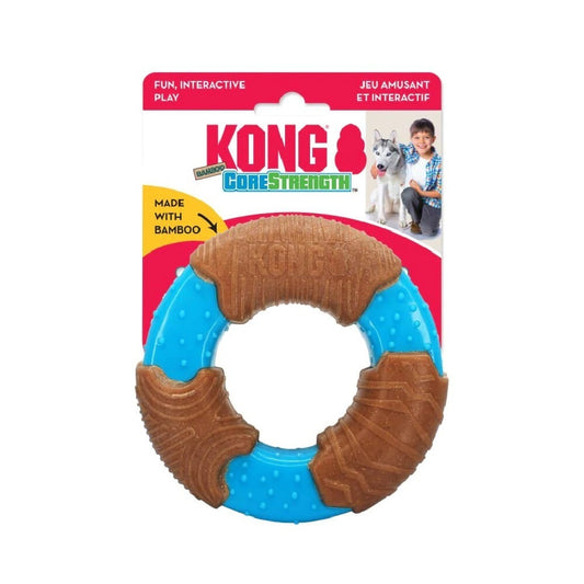 KONG CoreStrength Bamboo Ring Dog Chew Toy x 3