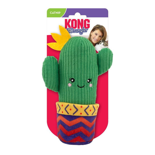 3 x KONG Wrangler Cactus Interactive Kickeroo Cat Toy