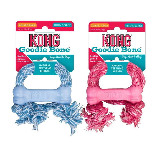 4 x KONG Puppy Goodie Bone Wrope Xsmall