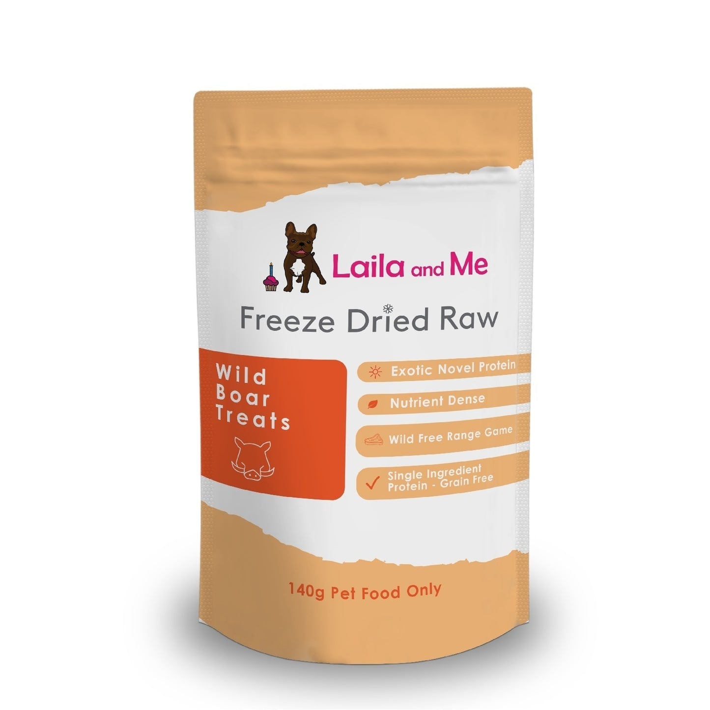 Laila & Me Freeze Dried Raw Australian Wild Boar Dog Treats 140g