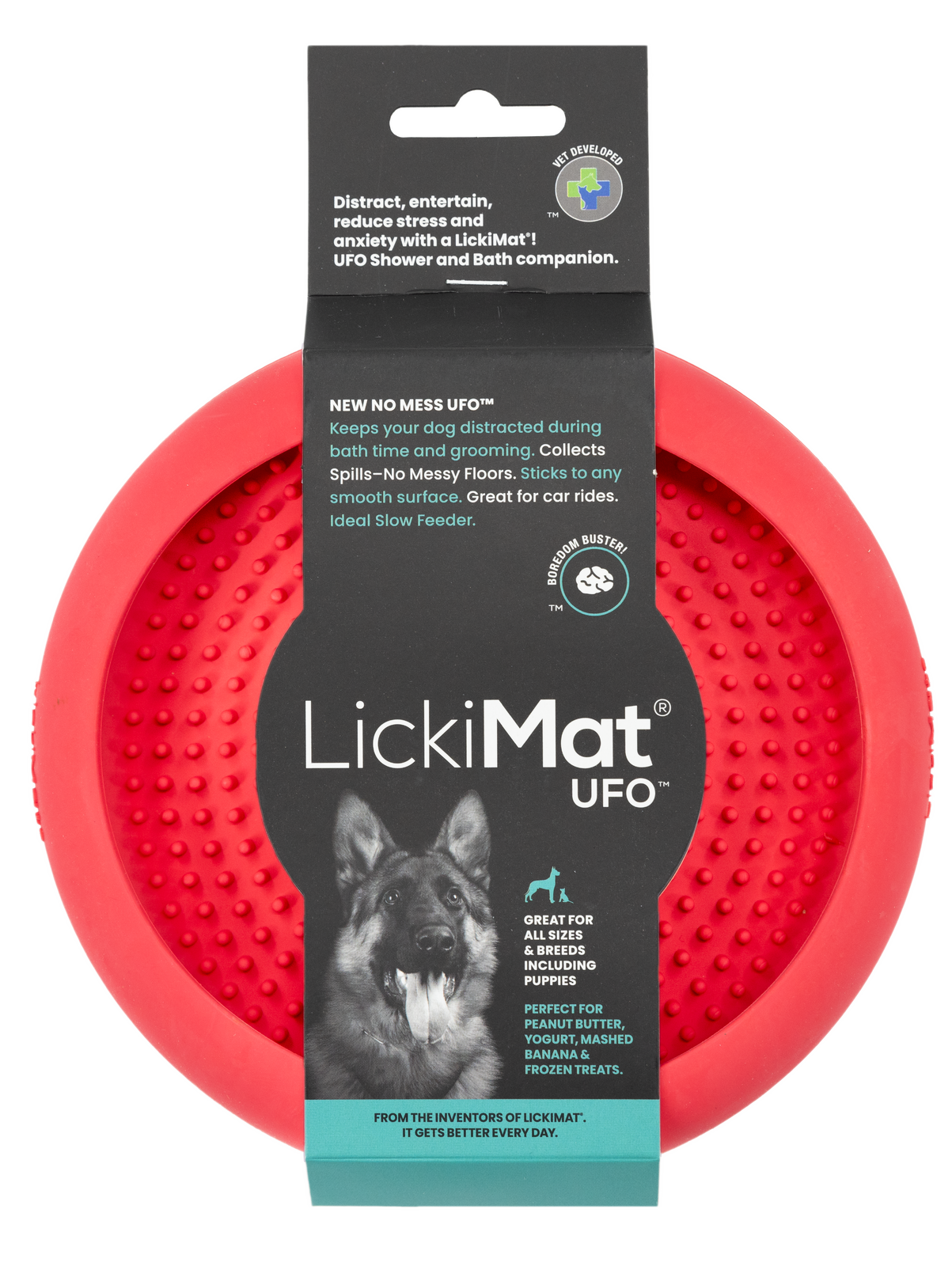 Lickimat UFO Slow Food Anti-Anxiety Licking Dog Bowl - Orange