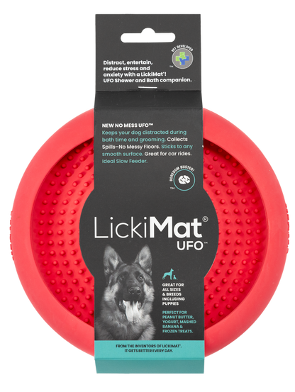 Lickimat UFO Slow Food Anti-Anxiety Licking Dog Bowl - Orange