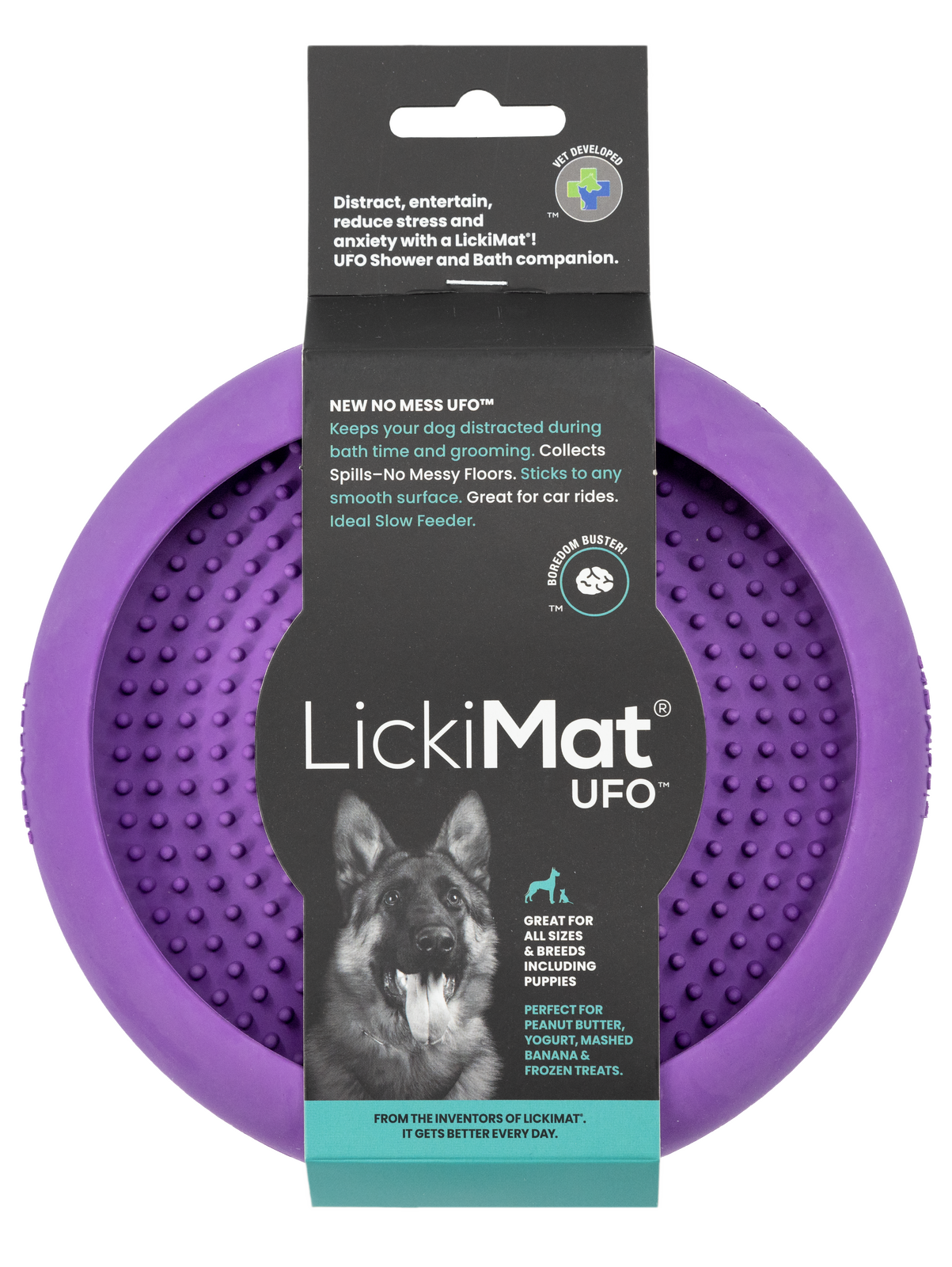 Lickimat UFO Slow Food Anti-Anxiety Licking Dog Bowl - Orange