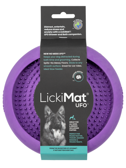 Lickimat UFO Slow Food Anti-Anxiety Licking Dog Bowl - Orange