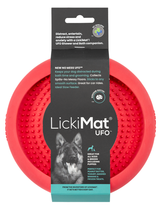 Lickimat UFO Slow Food Anti-Anxiety Licking Dog Bowl - Pink