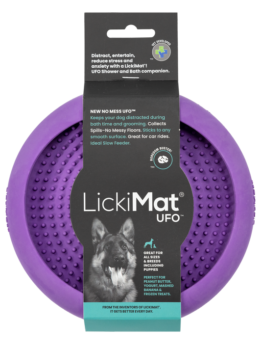 Lickimat UFO Slow Food Anti-Anxiety Licking Dog Bowl - Purple