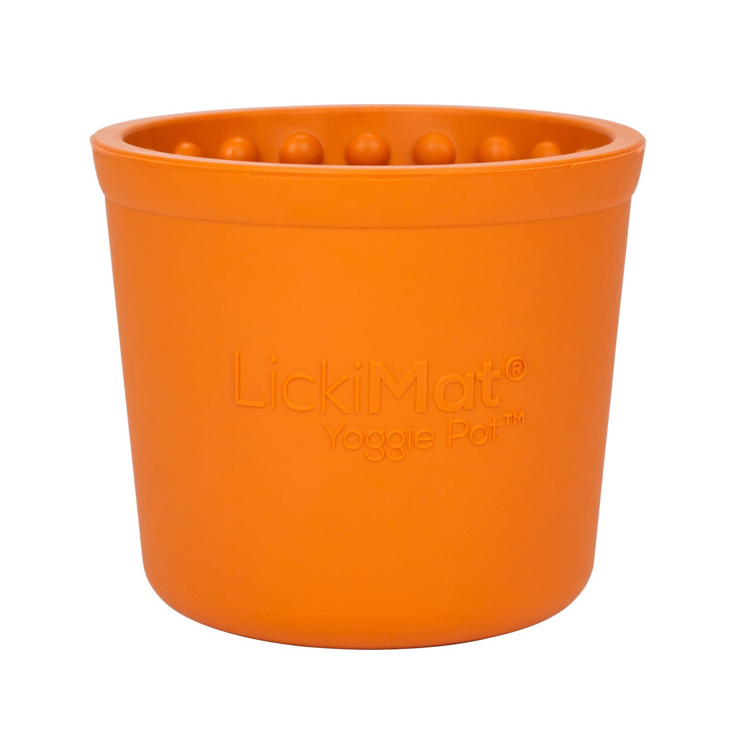 Lickimat Yoggie Pot Slow Feeder Dog Bowl - Orange