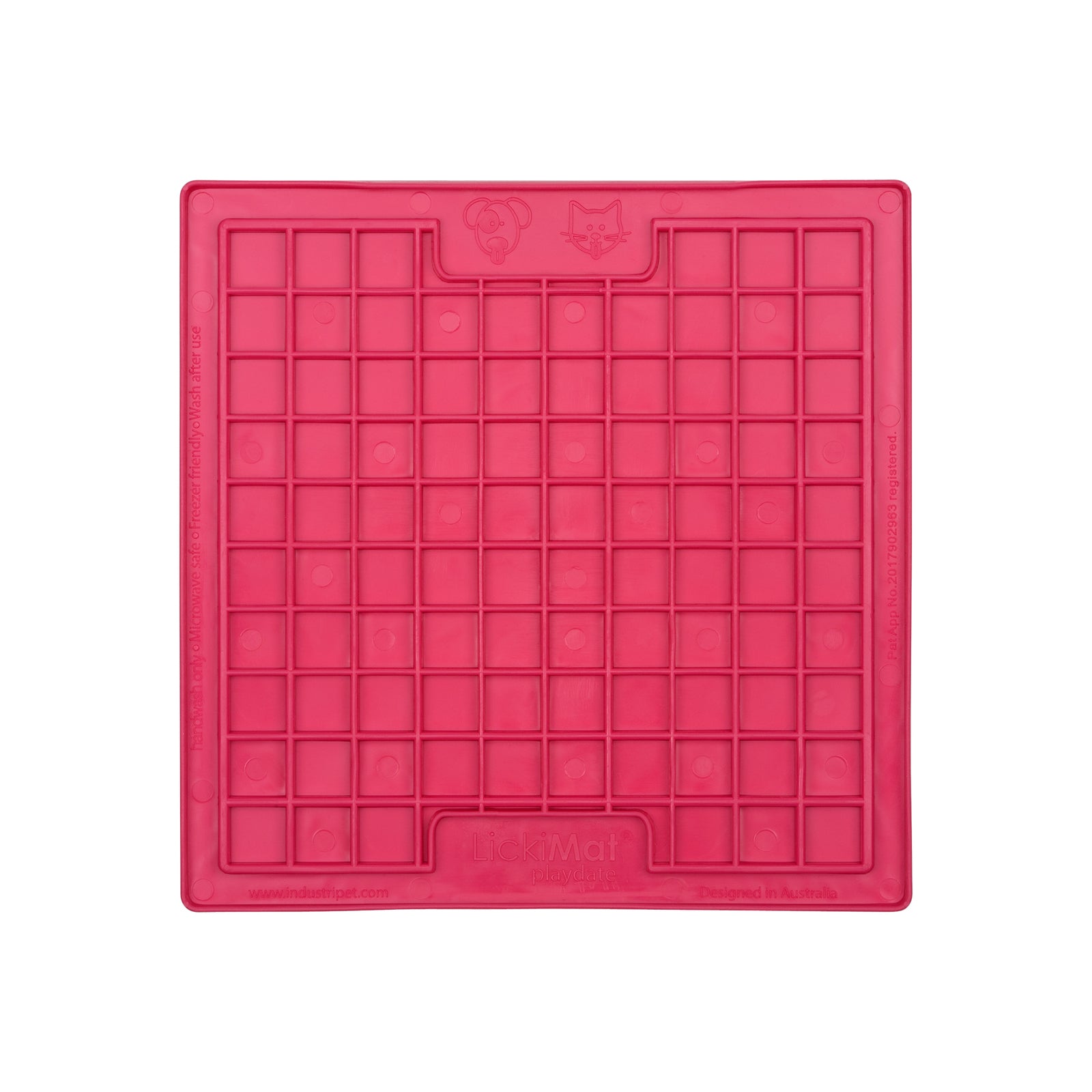 Lickimat Playdate Original Slow Food Licking Mat for Cats - Pink