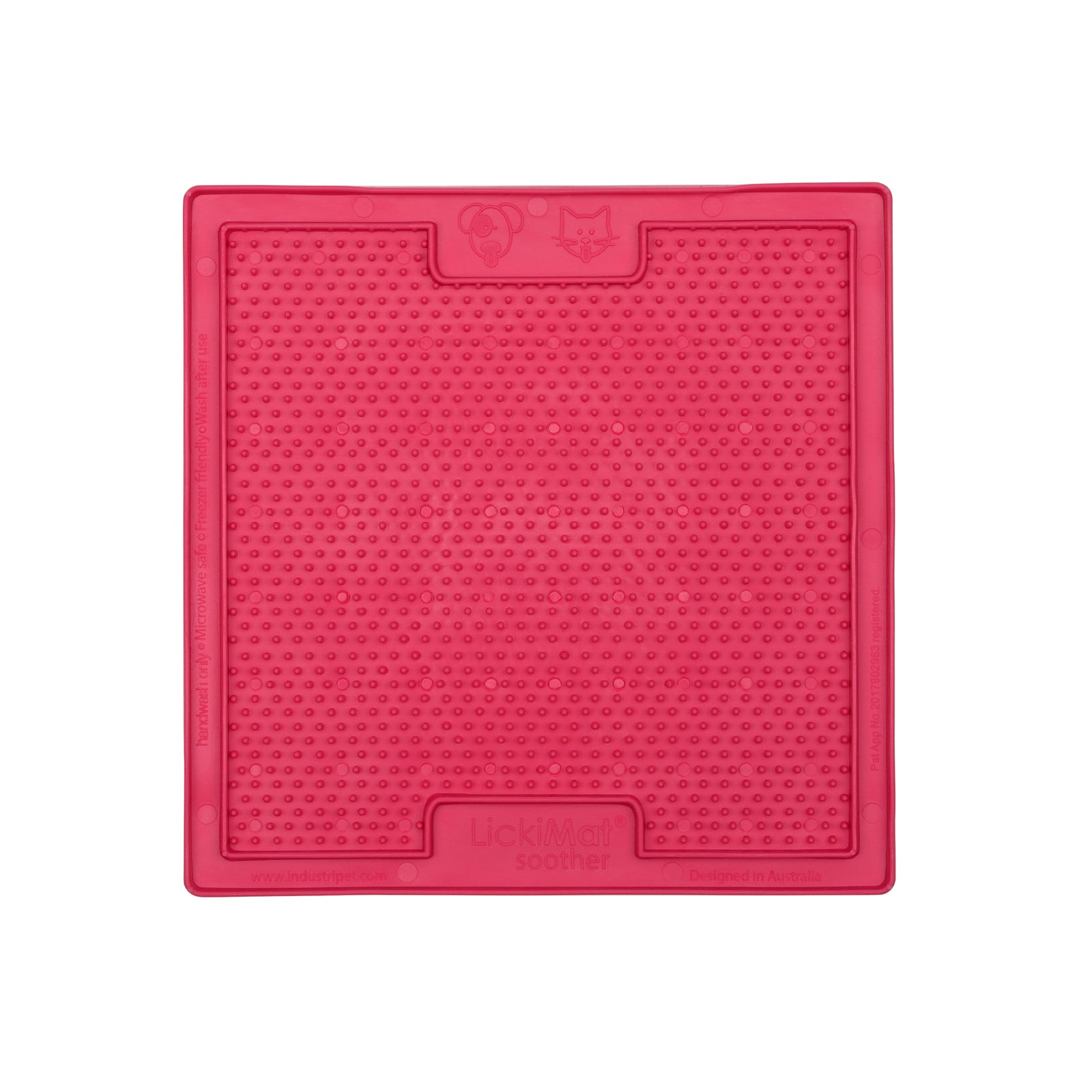 Lickimat Soother Original Slow Food Licking Mat for Cats - Pink