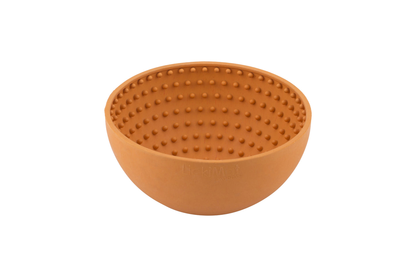 LickiMat Wobble Slow Feeder Boredom Buster Dog Food Bowl - Orange