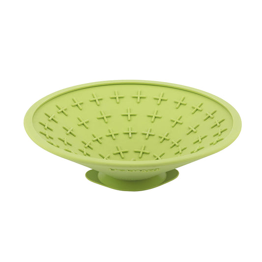 LickiMat Splash Wall & Floor Suction Slow Feeder Dog Bowl - Green