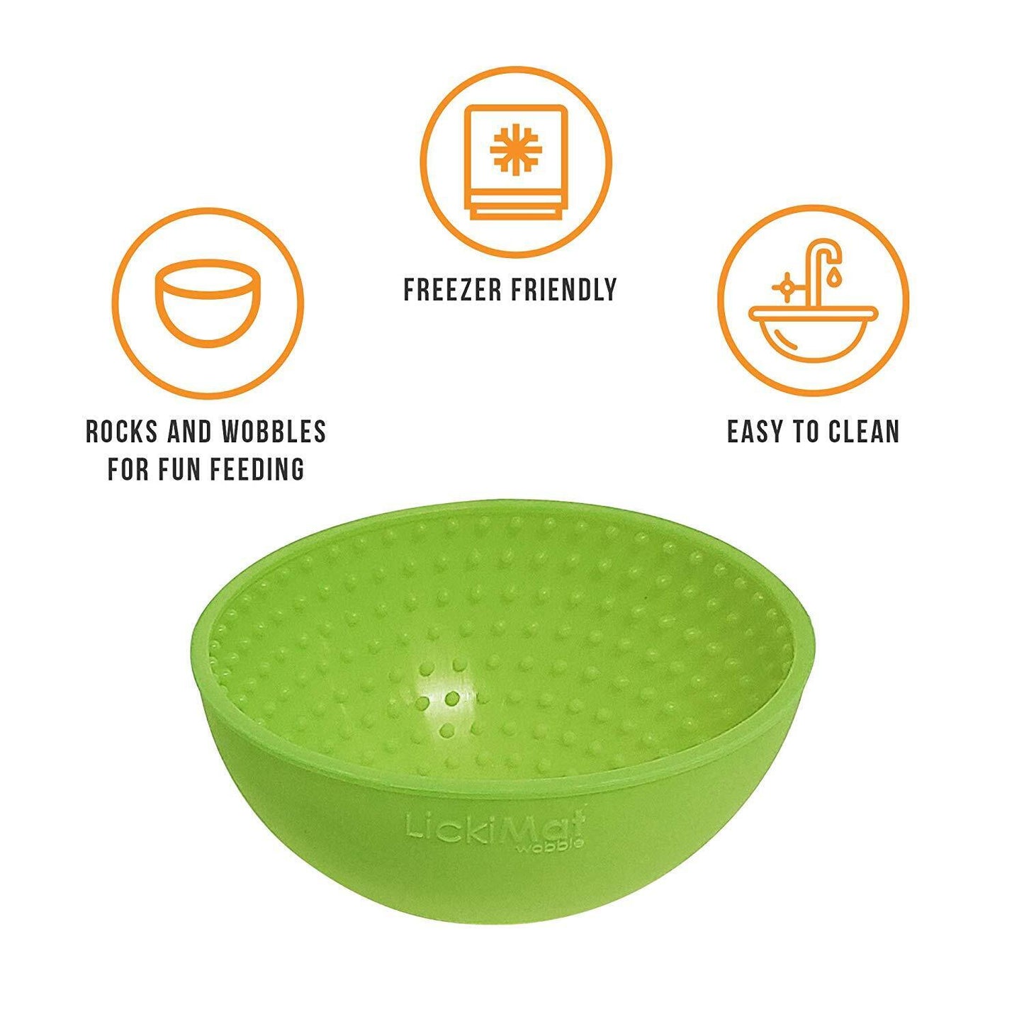 LickiMat Wobble Slow Feeder Boredom Buster Dog Food Bowl - Green