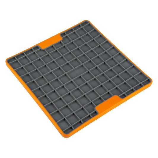 LickiMat Playdate Tuff Slow Food Bowl Anti-Anxiety Mat for Dogs - Orange