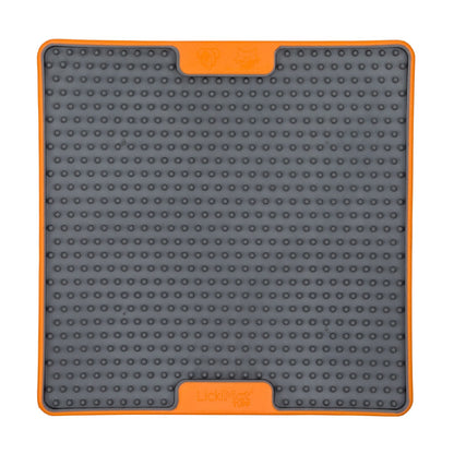 LickiMat Soother Tuff Slow Food Mat Dog Bowl - Orange