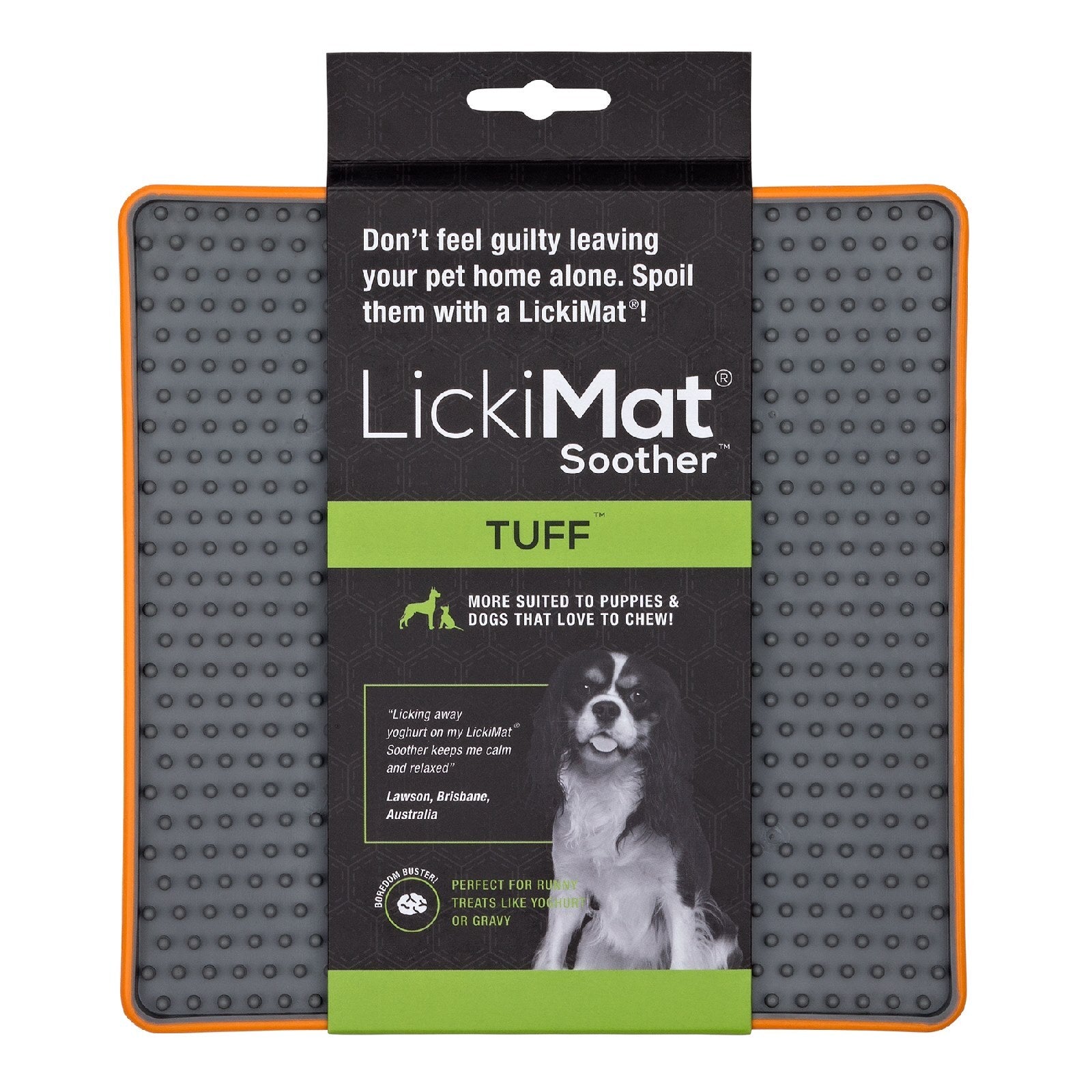 LickiMat Soother Tuff Slow Food Mat Dog Bowl - Green