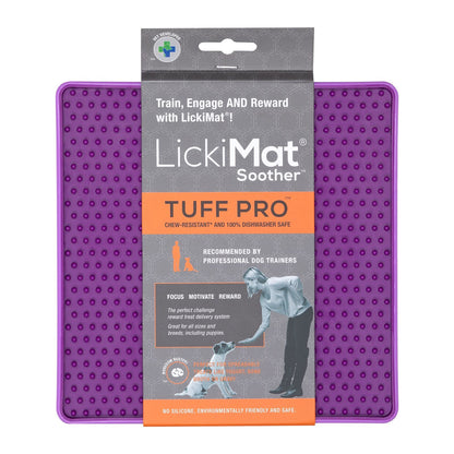 LickiMat Soother PRO Tuff Slow Food Licking Mat for Dogs - Green