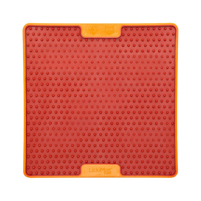 LickiMat Soother PRO Tuff Slow Food Licking Mat for Dogs - Orange