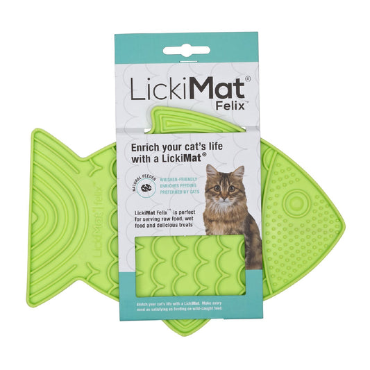 LickiMat Felix Slow Food Bowl for Cats - Green