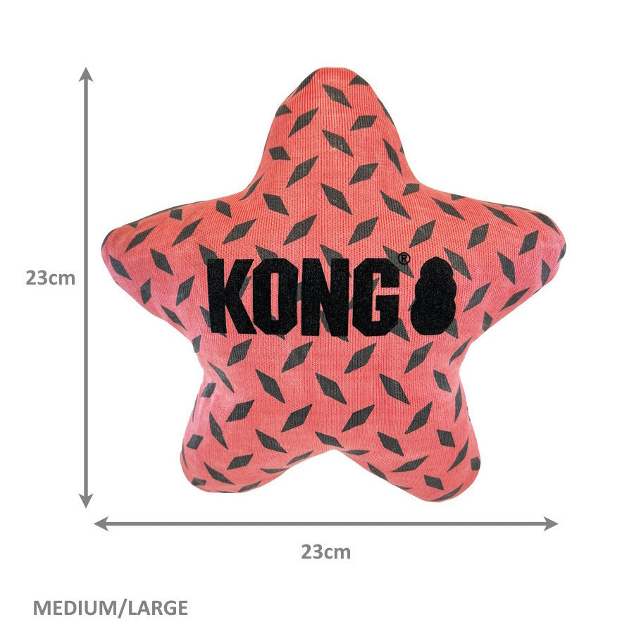 3 x KONG Maxx Star Puncture Resistant Plush Dogs Toy - Med/Large