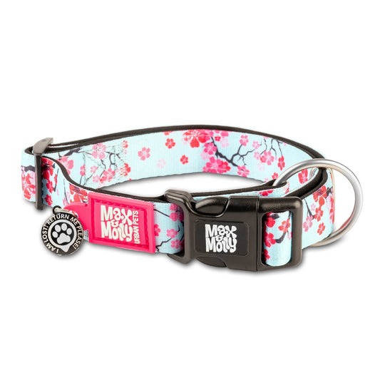 Max & Molly Smart ID Dog Collar - Cherry Bloom - Small