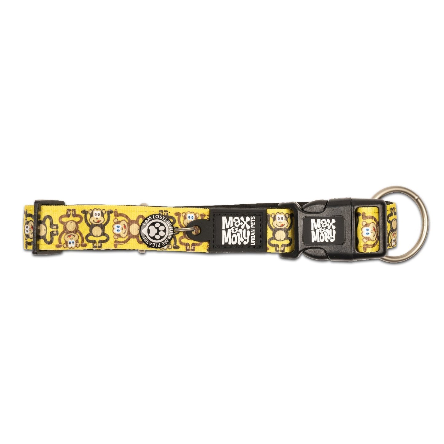 Max & Molly Smart ID Dog Collar - Monkey Maniac - Small