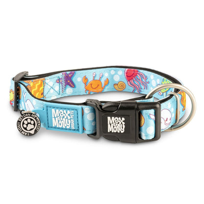 Max & Molly Smart ID Dog Collar - Blue Ocean - Small