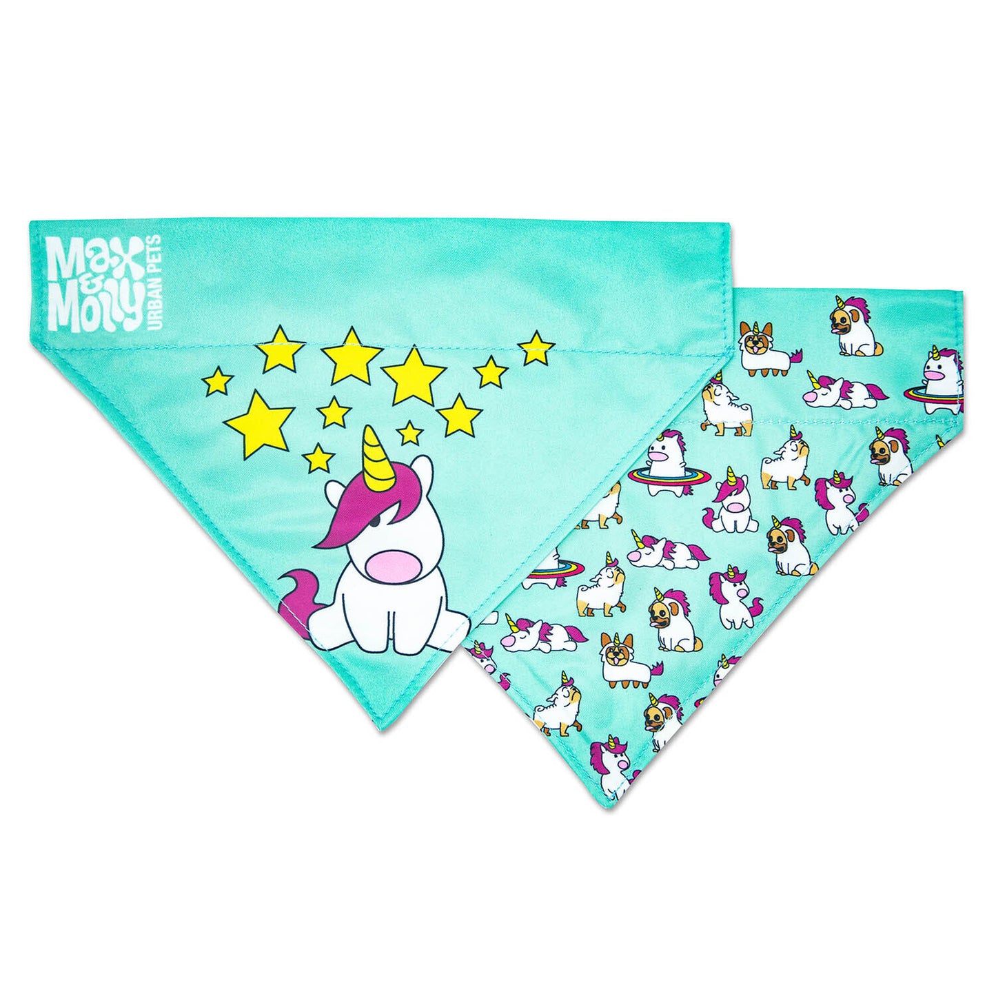 Max & Molly Bandana for Cats & Dogs - Unicorn - Small