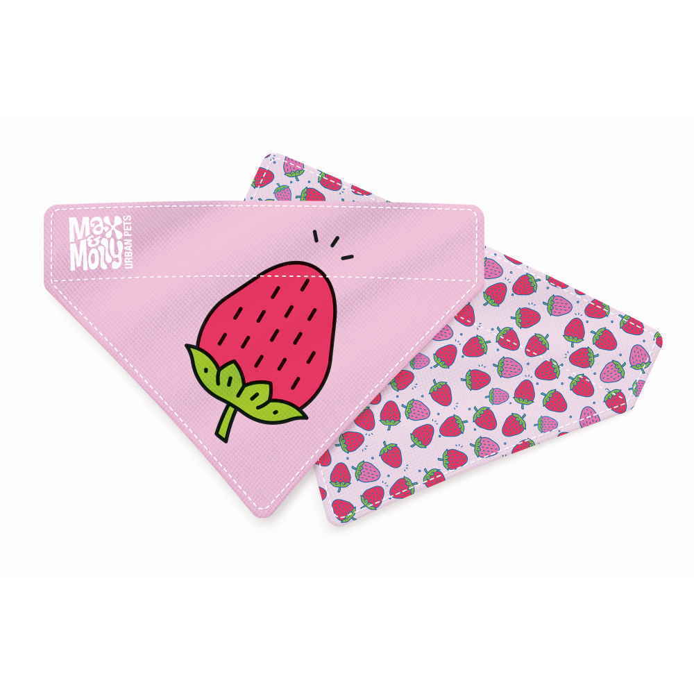 Max & Molly Bandana for Cats & Dogs - Strawberry Dream - Small